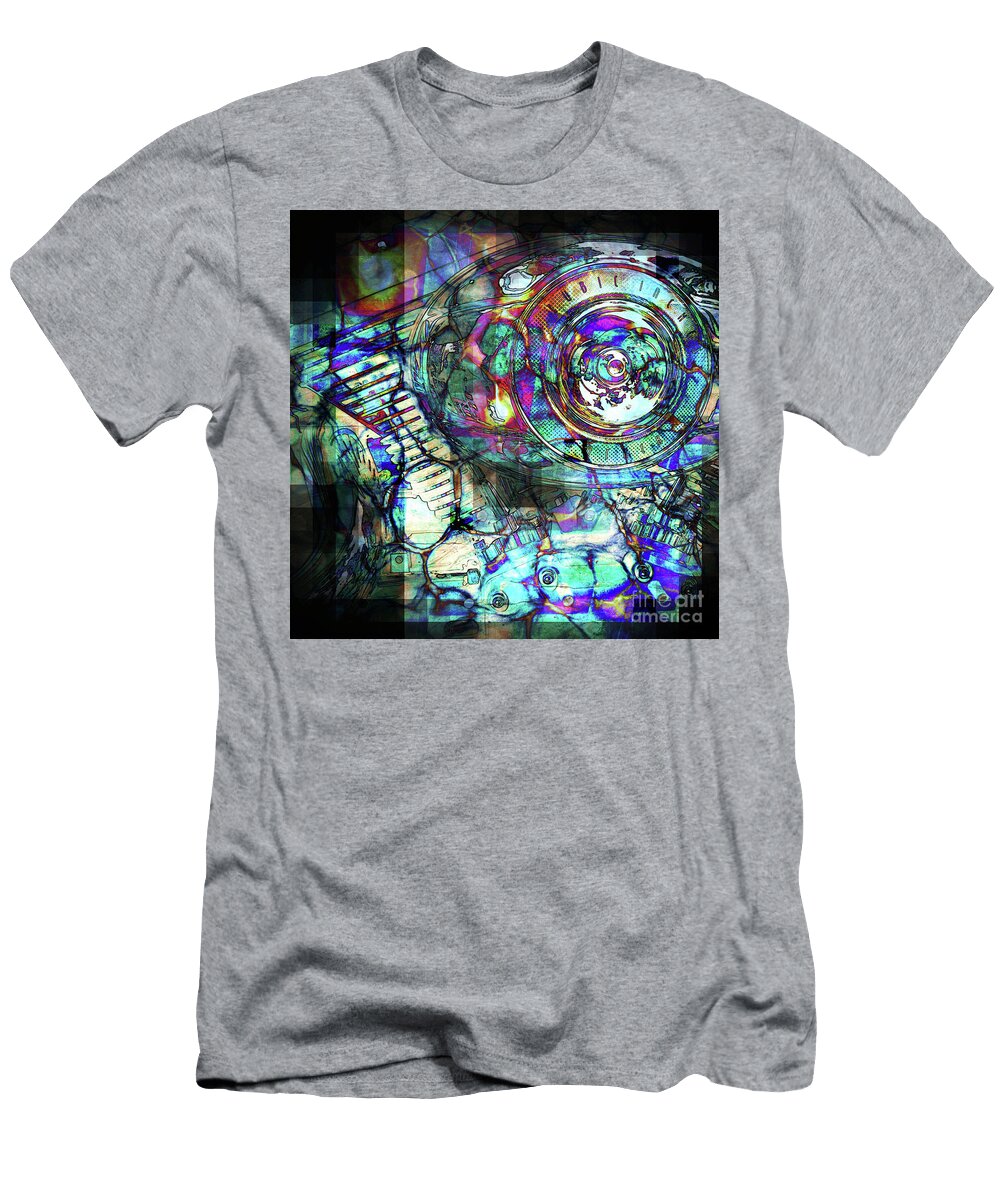 1 Abstract Motorcycle Engine Phil Perkins T-Shirt