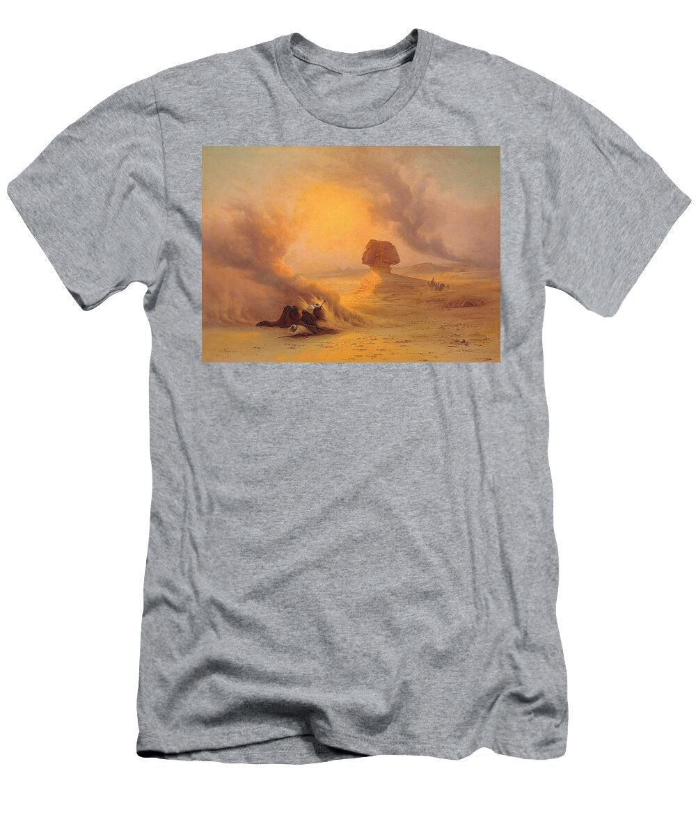 Caravan Caught in the Sinum Wind Near Gizah Johann Jakob Frey T-Shirt