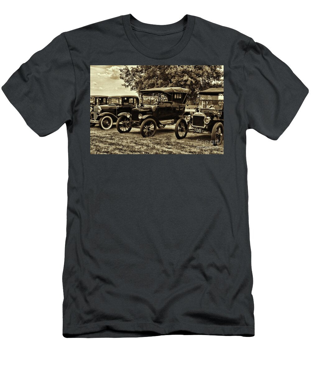 Classic Car Collection in Sepia Paul Ward T-Shirt