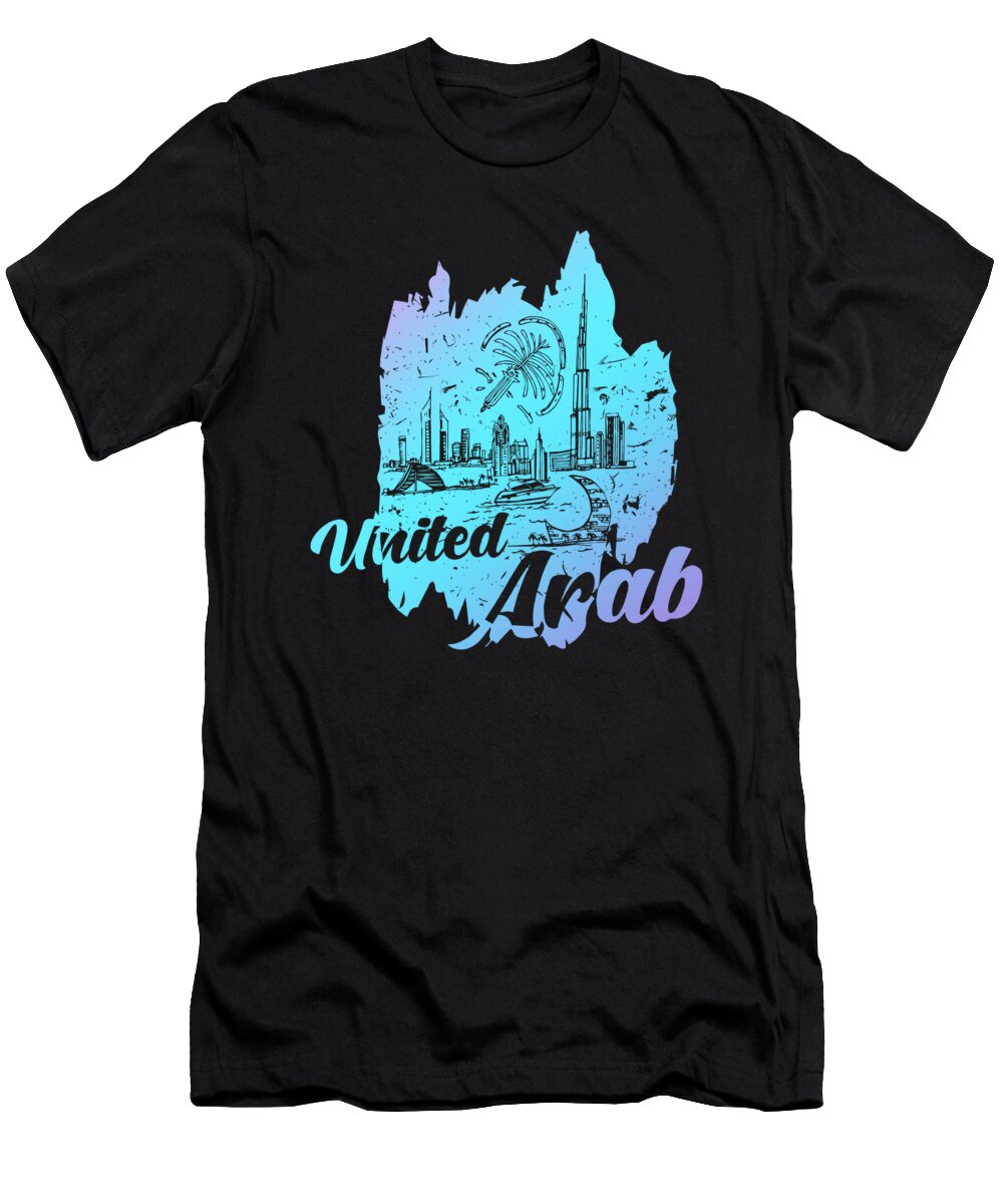 Dubai Arab Emirates Arabia Palm Trees Gift Alessandra Roth T-Shirt