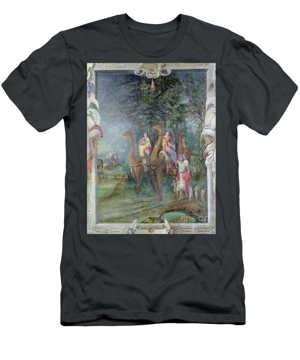 Exodus Scene on the Chimney in the Room of Madeleine De Savoie Chateau Decouen French School T-Shirt