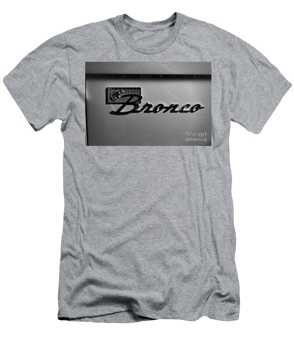 Ford Bronco Hood Side Badge Black and White Paul Ward T-Shirt