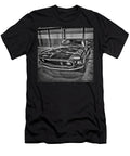 Mean Green 1969 Ford Mustang Mach 1 Profile Head on Black and White Paul Ward T-Shirt