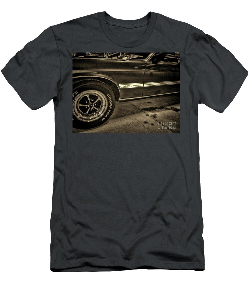 Mean Green Ford Mustang Mach 1 Sepia Paul Ward T-Shirt
