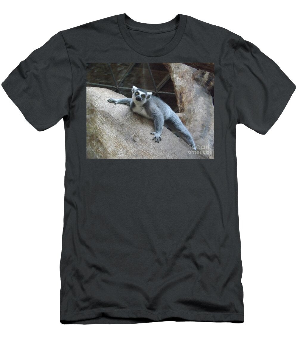 Portrait of a Curious Lemur Lingfai Leung T-Shirt